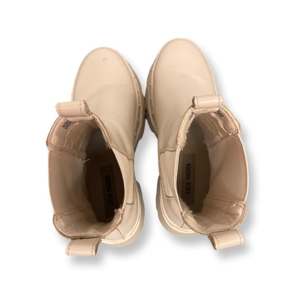 Steve Madden Barclay Chunky Heeled Boot Women’s 8.5 Bone - Picture 5 of 11